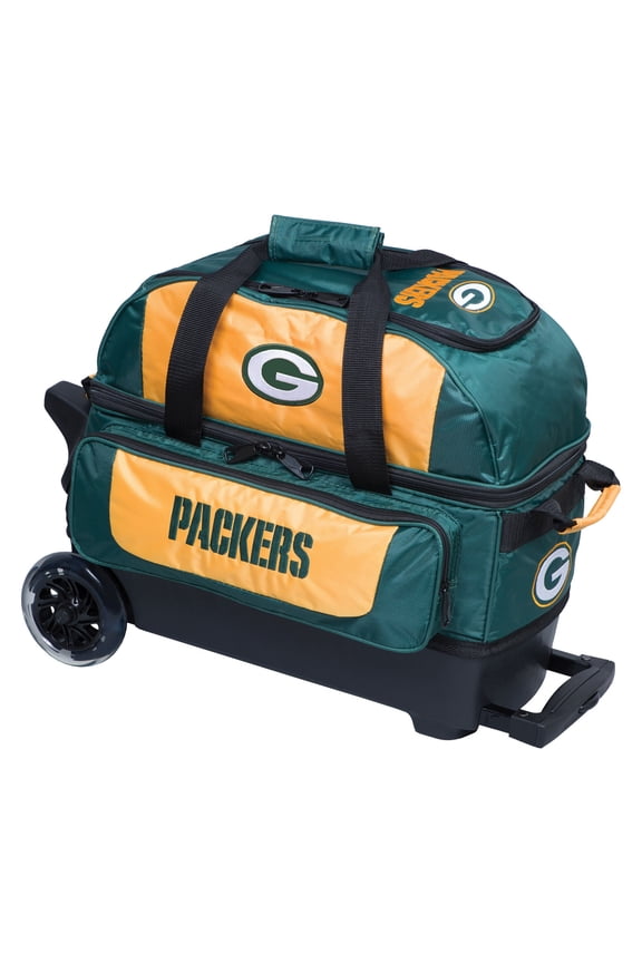 Green Green Bay Packers Two-Ball Roller Bowling Bag