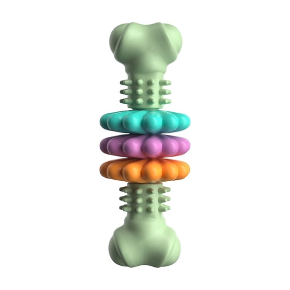 Green Green Bone Shaped Pet Chew Toy For Dogs Teeth Cleaning Toy For Small Medium Large Dogs Teething Play Grinding