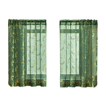 Green Green Christmas Themed Window Curtain For Living Room And Holiday Home Decoration