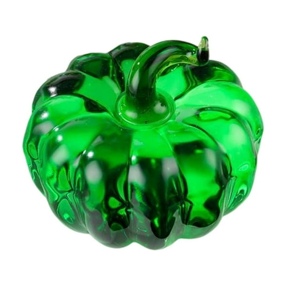 Green Green Crystal Pumpkin With Light Refraction For Home And Office Decoration