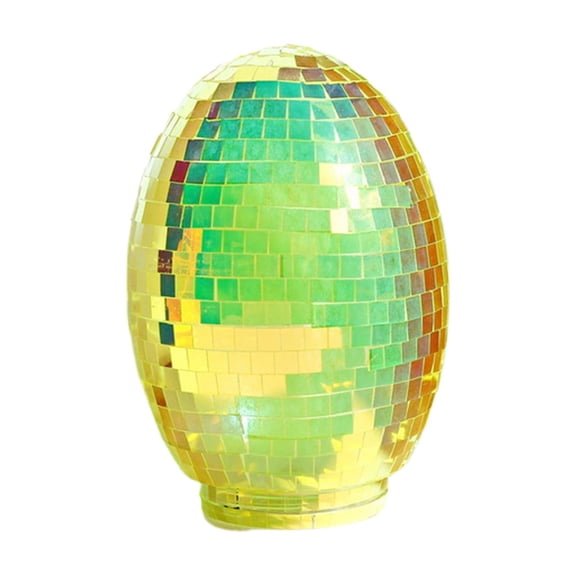 Green Green Easter Egg Decoration Glass Mirror Ball Desktop Ornament Sparkling Egg With Light For Festive Display