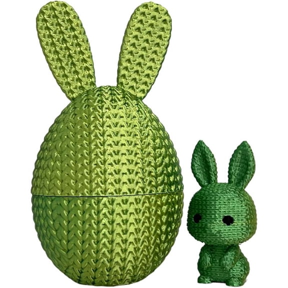 Green Green Easter Egg With Bunny Inside Plastic Decoration For Basket Stuffer Party Favor Kids