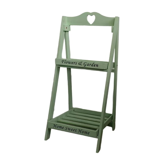 Green Green Foldable Floor Flower Stand Living Room Balcony Plant Pot Holder Storage Shelf Multi-Purpose Use Pp Plastic Material