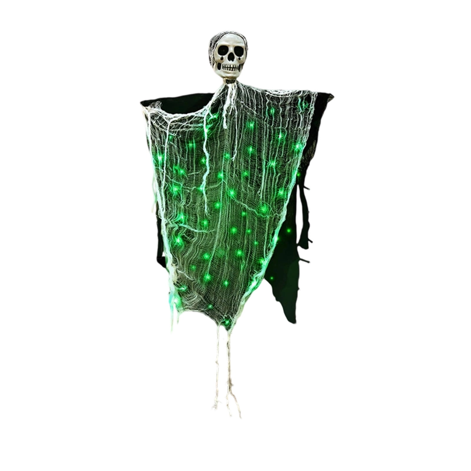 Green Green Glowing Skull Hanging Ghost Decoration For Halloween ...