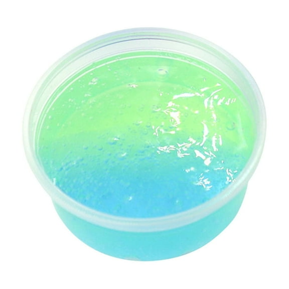 Green Green Gradient Crystal Slime For Children Fruit Scented Stretchy Clay With Accessories