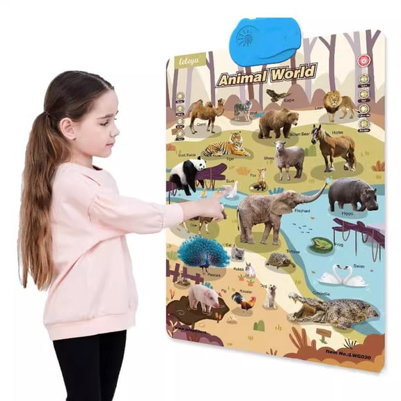 Green Green Interactive English Talking Wall Chart Toy For Kids Early Education Poster