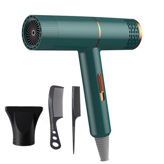 Green Green Ionic Hair Dryer High Power Fireproof Plastic Hot Wind Comb 134.6掳F Constant Temperature For Home Salon Styling 3 Speed Options