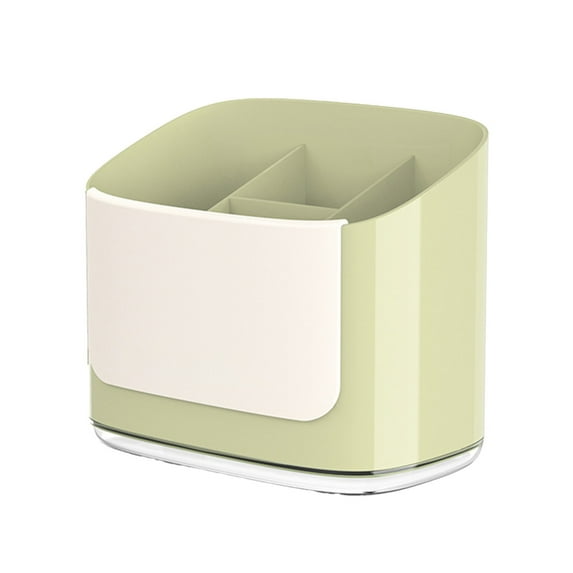 Green Green Kitchen Utensil Organizer Draining Cutlery Storage Box With Sponge Holder Section Countertop Space Saving Solution #2FM2O