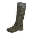 thumbnail image 1 of Green Green Knight Boots For Women Side Zipper Design Low Heel Comfortable Wear, 1 of 5