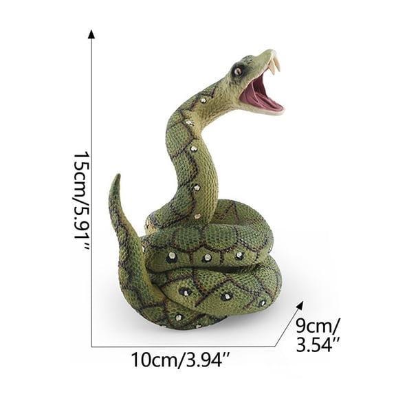 Green Green Realistic Rubber Snake Toy Boa Constrictor Figurine For Halloween Prank Props