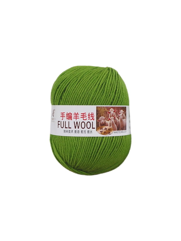 Green Green Super Soft Wool Knitting Yarn 100% Natural Fiber For Hand Knit Sweaters Scarves Hats