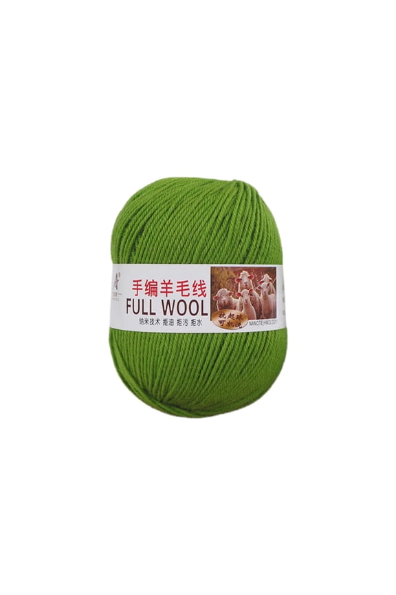 Green Green Super Soft Wool Knitting Yarn 100% Natural Fiber For Hand Knit Sweaters Scarves Hats