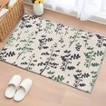 thumbnail image 1 of Green Grey Botanical Bathroom Rug Washable 2x3 Entryway Rug Non Slip Rustic Country Spring Floral Summer Leaf Front Door Mat Low Pile Indoor Doormat Throw Floor Carpet for Kitchen Bedroom Entrance, 1 of 8