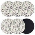 thumbnail image 1 of Green Grey Botanical Coasters Set of 6, Absorbent Coasters for Drinks, Rustic Country Spring Floral Summer Leaf Coaster for Desk Coffee Table Protection, Home Decor House Warming Gifts 4", 1 of 8