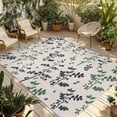 thumbnail image 1 of Green Grey Botanical Outdoor Rug for Patio/Deck/Porch, Non-Slip Large Area Rug 5 x 8 Ft, Rustic Country Spring Floral Summer Leaf Indoor Outdoor Rugs Washable Area Rugs, Camping Rug Carpet Runner, 1 of 8