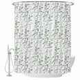 thumbnail image 1 of Green Grey Botanical Shower Curtain, Waterproof Shower Curtains for Bathroom, Spring Floral Summer Farmhouse Washable Fabric Bathtub Curtain Set Bath Decor with 12 Hooks Extra Long 72"x96", 1 of 8