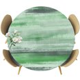 thumbnail image 1 of Green Grey Ombre Round Tablecloth 45-54 Inch Round Fitted Table Cloth with Elastic Edge, Vintage Shabby Green Abstract Art Waterproof Table Cover Protector for Outdoor Picnic Party Dining, 1 of 9