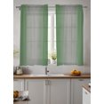 thumbnail image 1 of Green Grey Ombre Sheer Kitchen Tier Curtains 45 Inch length,Rod Pocket Half Curtains & Drapes,Modern Gradient Abstract Art Light Filtering Chiffon Cafe Bathroom Window Treatments 2 Pcs 27.5"W x 45"L, 1 of 7