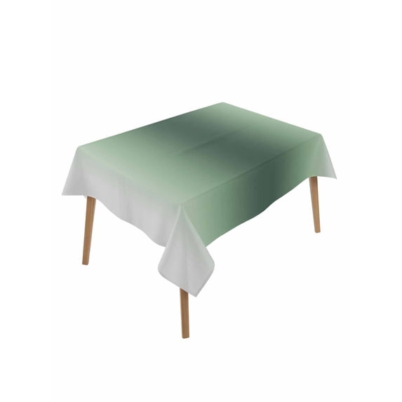 Green Grey Ombre Table Cloth, Waterproof Tablecloth for Rectangle Tables, Farmhouse Gradient Minimalist Reusable Washable Fabric Table Cover for Restaurant Kitchen Dining Tables 60"x84"