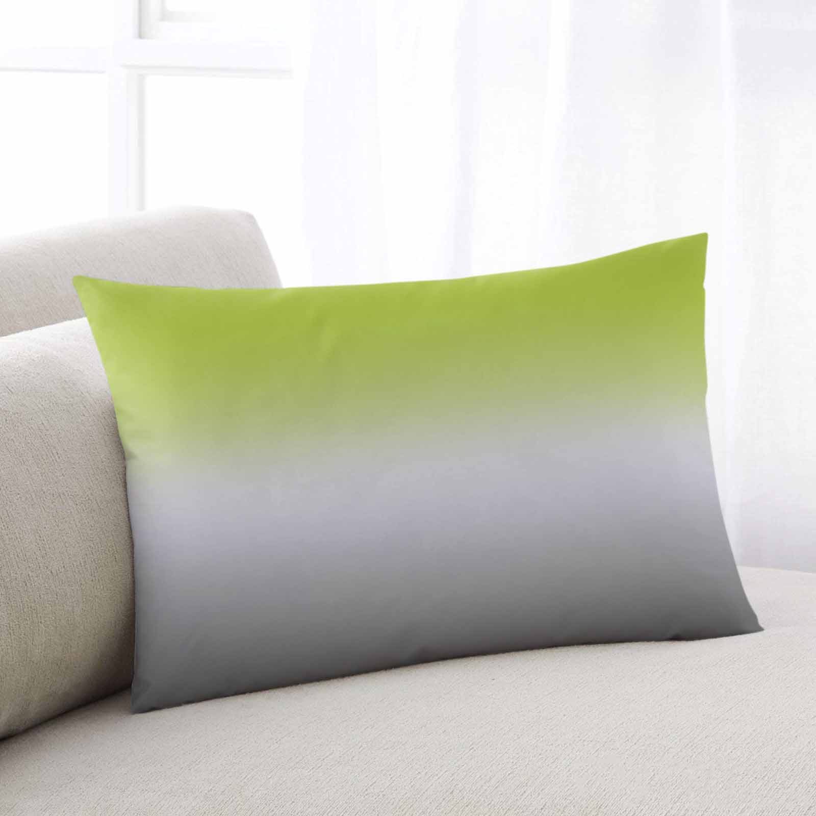 Green Grey Rectangle Decorative Throw Pillow Cover,Pillow Case Soft