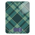 thumbnail image 1 of Green Grid Stripe Food Scale Digital Kitchen Scale Waterproof Tempered Glass Tare Function 11 lb for Baking Cooking Meal Prep, 1 of 7