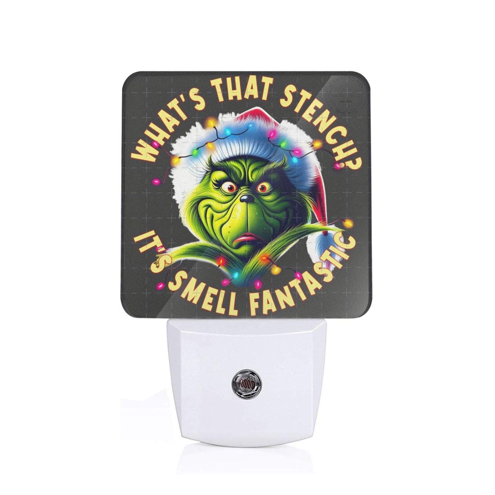 Grinch Plug Green Grinch Guy Christmas Movies Png,Santa Claus Night Light,Night ...