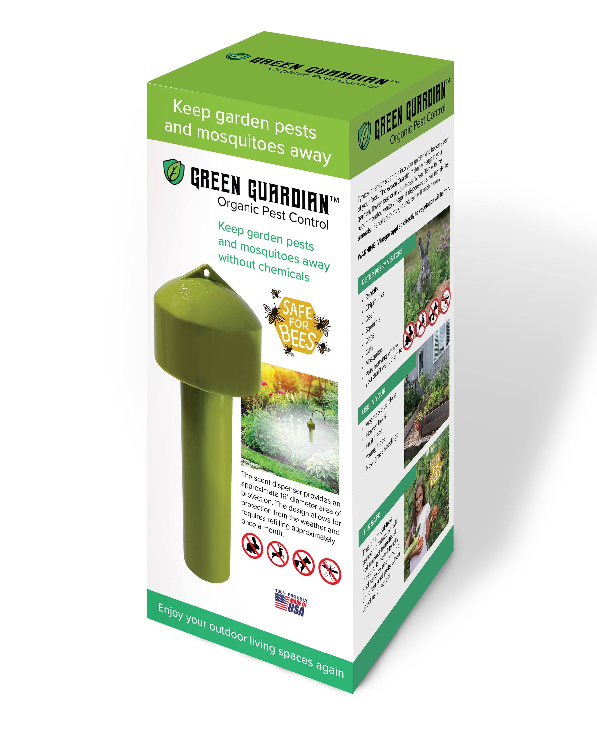 Useful Acres Green Guardian Mosquito Repellant, UV Resistant Scent Dispenser Spray, 1 Empty Canister, Unscented, 11" x 4" x 4", 1 Pack