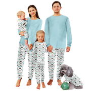 KCYSTA Green Hair Monster Family Pajamas for Family Xmas Pjs for Women Men Teens