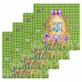 thumbnail image 1 of Green Happy Easter Kitchen Dish Towels for Drying Dishes Set of 4, Spring Easter Eggs Floral Plaid Waffle Weave Microfiber Hand Tea Bathroom Towels Quick Dry & Absorbent Towel 12x12, 1 of 7