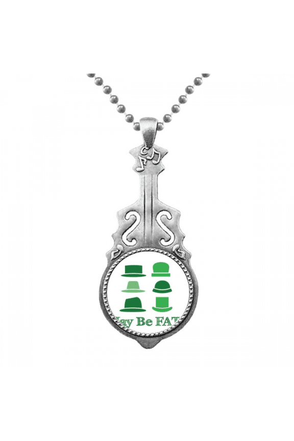 Green Hat Chinese Joke Fate Pendant Jewelry Music Guitar Torque Hangtag