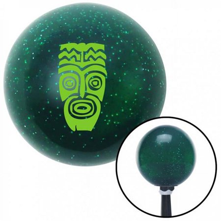 Green Hawaiian Mask Green Metal Flake Shift Knob with M16 x 1.5 Insert Shifter Auto