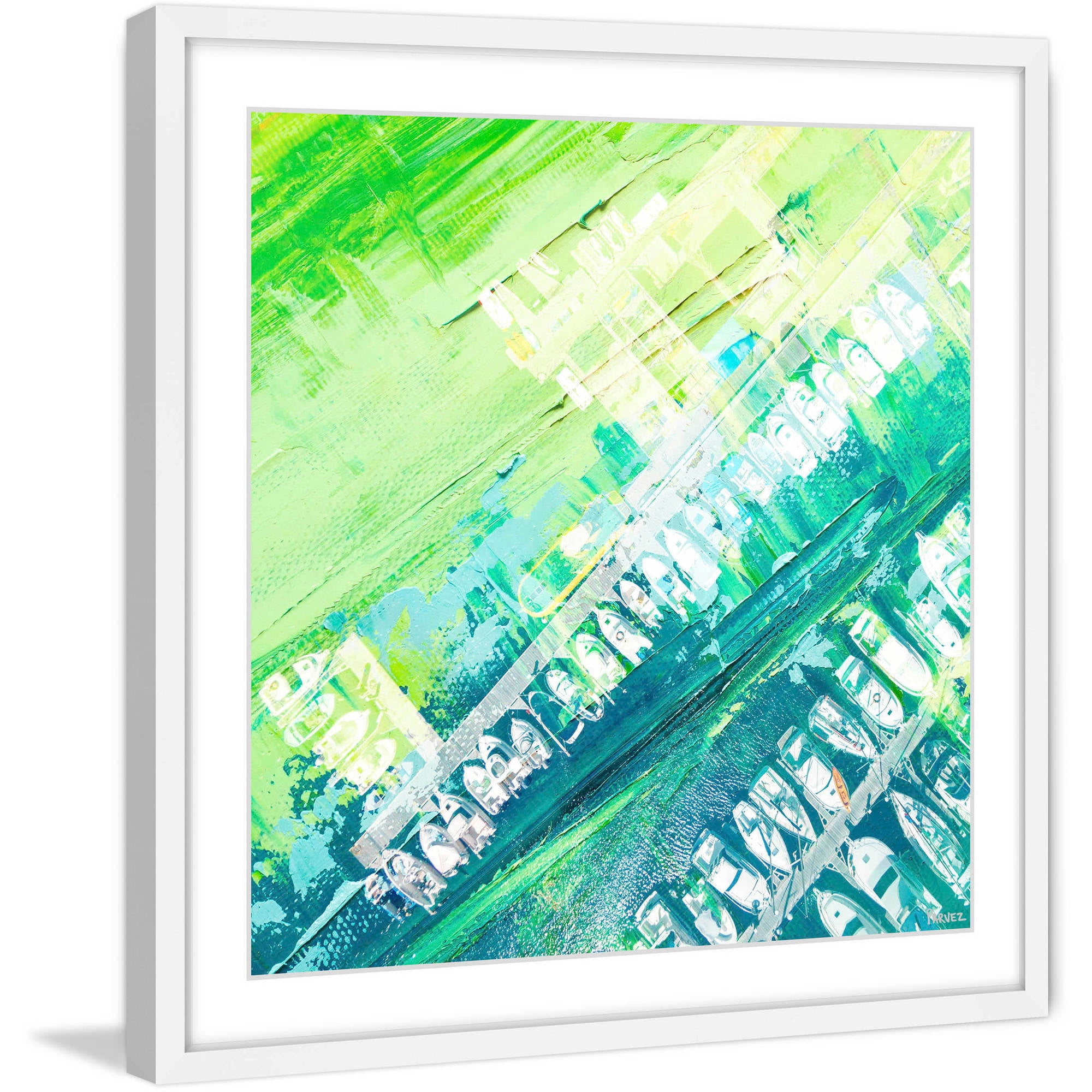 "Green Haze" Framed Painting Print