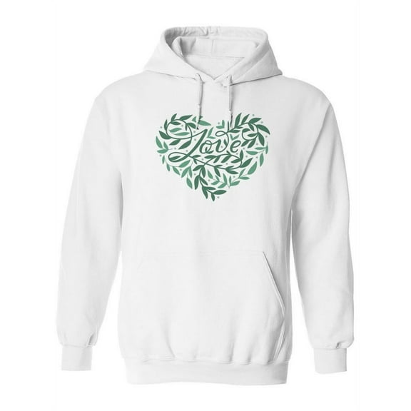Green Heart Hoodie Women -Image by Shutterstock, Female Large