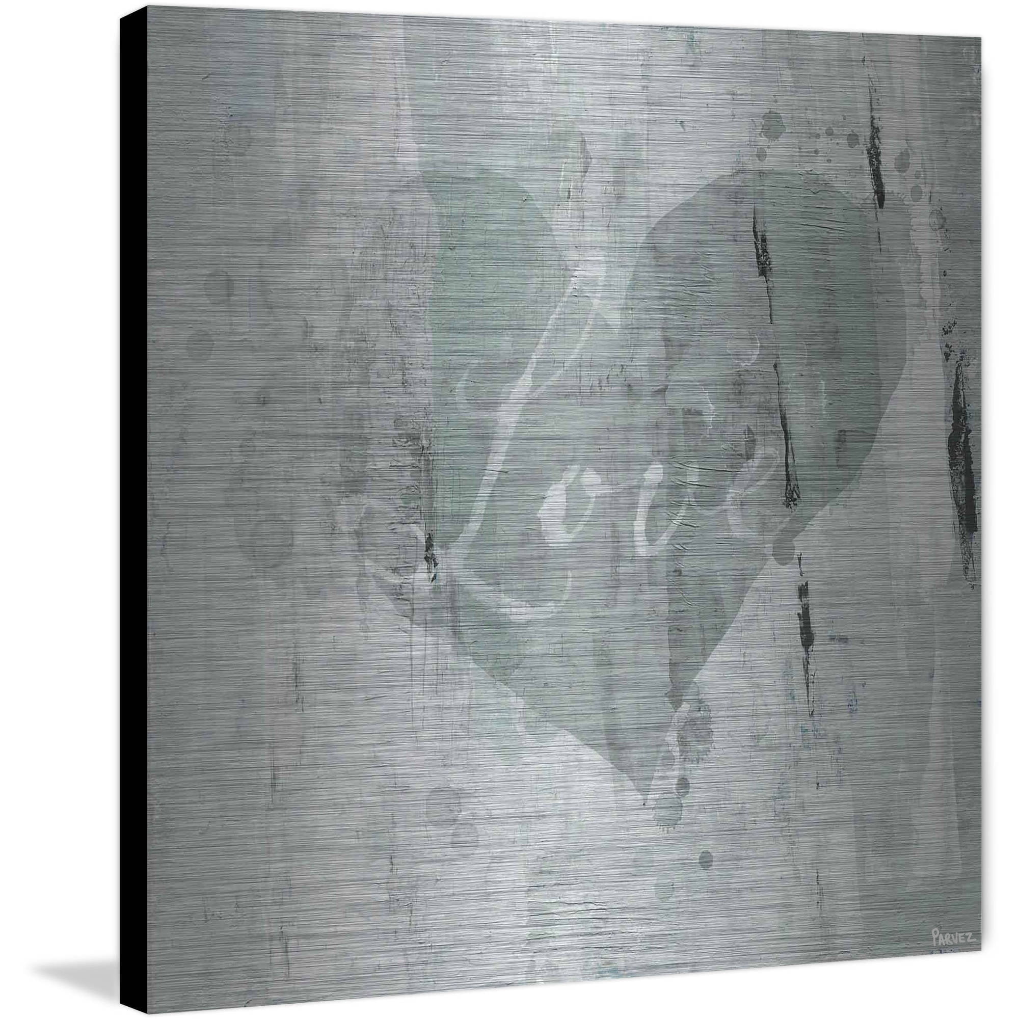 "Green Heart Love" Painting Print on Brushed Aluminum