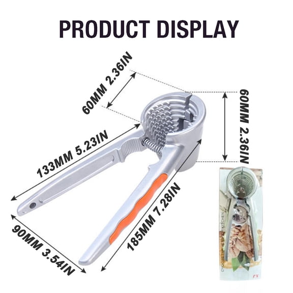 Green Heavy Duty Walnut Cracker & Nut Plier, Multifunctional Aluminum Alloy Chestnut Opener with Non-Slip Handle