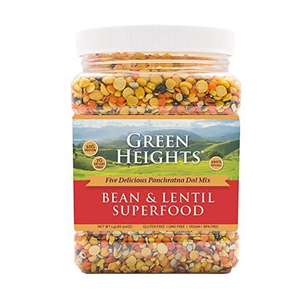 Green Heights - Bean & Lentil Superfood Mix 24 Ounce / Jar (16+ Servings)