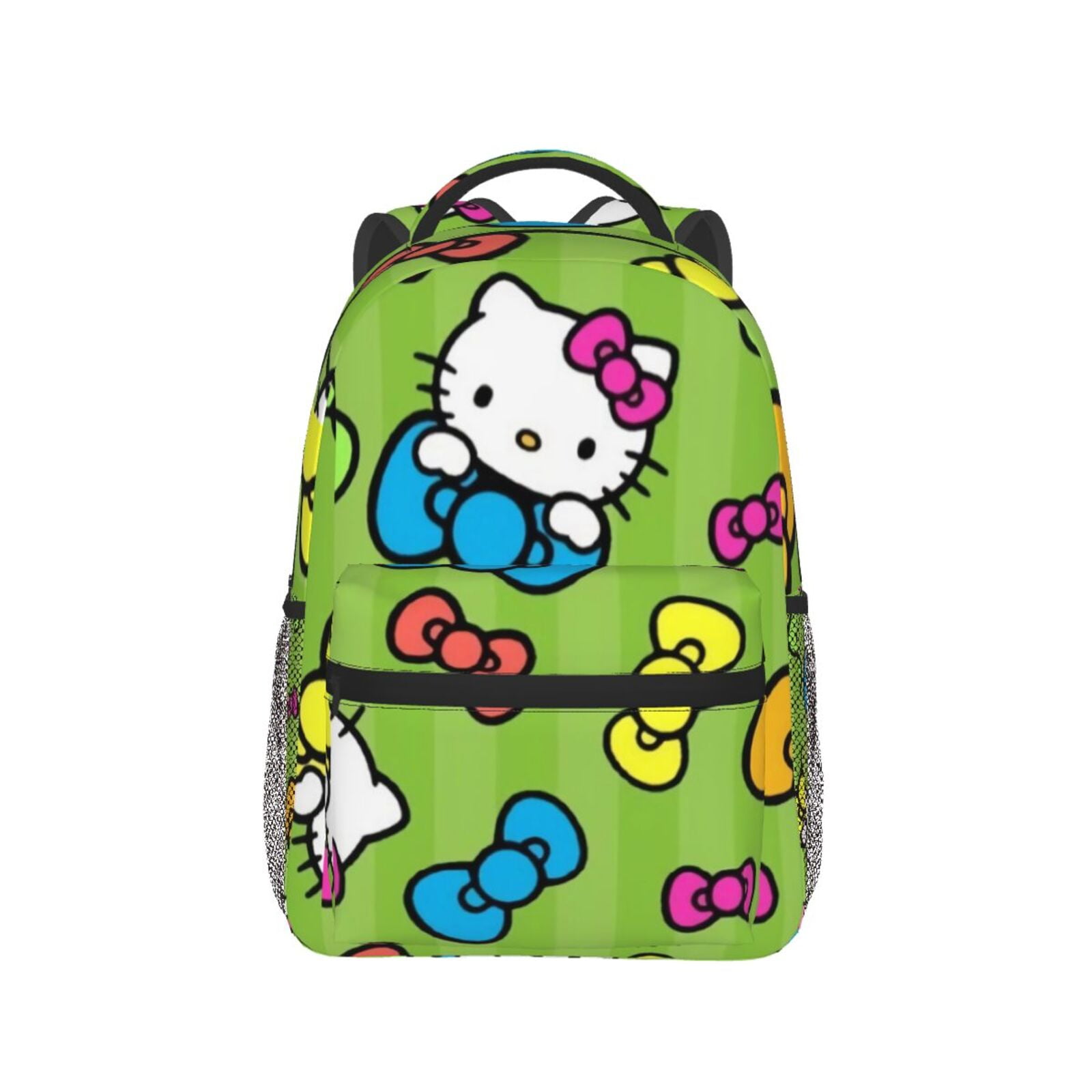 Green Hello Kitty Backpack 15.7 Inch,Travel Backpack Lightweight,Laptop ...