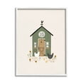 thumbnail image 1 of Green Hen House Chicken Farm Animals & Insects Graphic Art White Framed Art Print Wall Art, 1 of 7