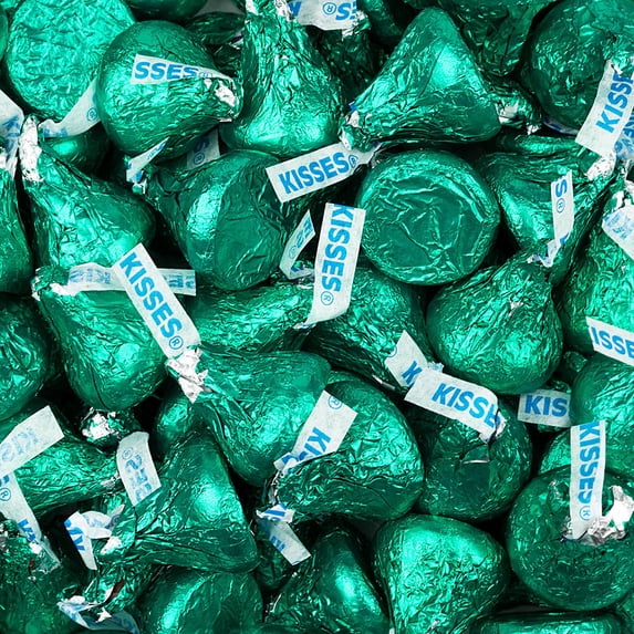 Green Hershey's Kisses Candy Milk Chocolates 90ct