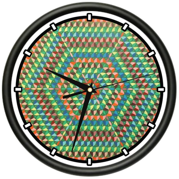 Green Hexagon Design Wall Clock | Precision Quartz Movement | Décor For School Class Office Bedroom Decoration