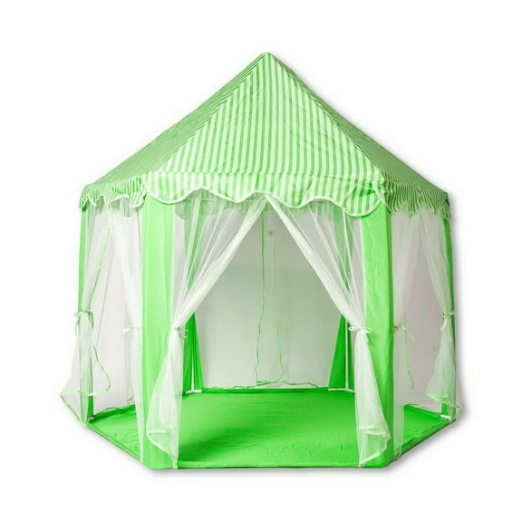 Green Hexagon Fantasy Castle Play Tent | 53 x 47 x 55 Inches