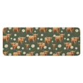 thumbnail image 1 of Green Highland Cow Daisy Pattern Kitchen Rug Mat,Kitchen Runner Rugs Non Skid Washable,Decorative Kitchen Floor Mats for Kitchen,Sink,Laundry,17"x47.2", 1 of 7
