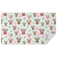 thumbnail image 1 of Green Highland Cow Flower Pattern Rectangle Tablecloth 60"x102",Waterproof Polyester Rectangle Table Cloth, Wipeable Spillproof Polyester Tablecloth for Dining, Camping, Indoor and Outdoor, 1 of 6