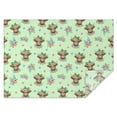 thumbnail image 1 of Green Highland Cow Flower Pattern Rectangle Tablecloth 60"x84",Waterproof Polyester Rectangle Table Cloth, Wipeable Spillproof Polyester Tablecloth for Dining, Camping, Indoor and Outdoor, 1 of 5
