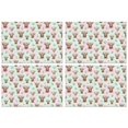 thumbnail image 1 of Green Highland Cow Flower Pattern Summer Placemats Table Placemats Set Of 4-Linen Kitchen Washable Placemats Table Mats 11.8"x17.7" Non-Slip Heat Resistant, 1 of 6