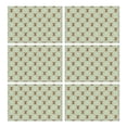 thumbnail image 1 of Green Highland Cow Flower Pattern Summer Placemats Table Placemats Set Of 6-Linen Kitchen Washable Placemats Table Mats 11.8"x17.7" Non-Slip Heat Resistant, 1 of 5