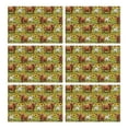 thumbnail image 1 of Green Highland Cow Sunflower Field Pattern Summer Placemats Table Placemats Set Of 6-Linen Kitchen Washable Placemats Table Mats 11.8"x17.7" Non-Slip Heat Resistant, 1 of 5