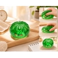 thumbnail image 1 of Green Holographic Dumpling Squishy Stress Ball, Cute Kawaii Face Clear Steamed Bun Squeeze Toy with Mini Steamer Container, Anxiety Relief Desk Fidget Toy for Kids & Adults, 1 of 5