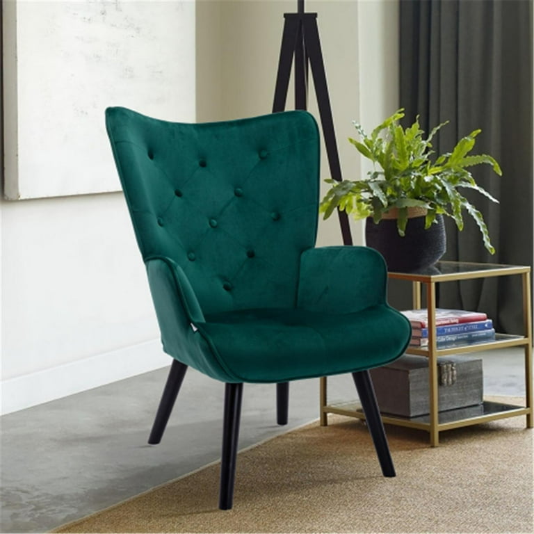 Green velvet on sale chair walmart