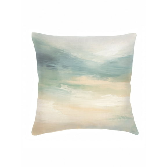 Green Horizon Linen Pillow 20x20 Down